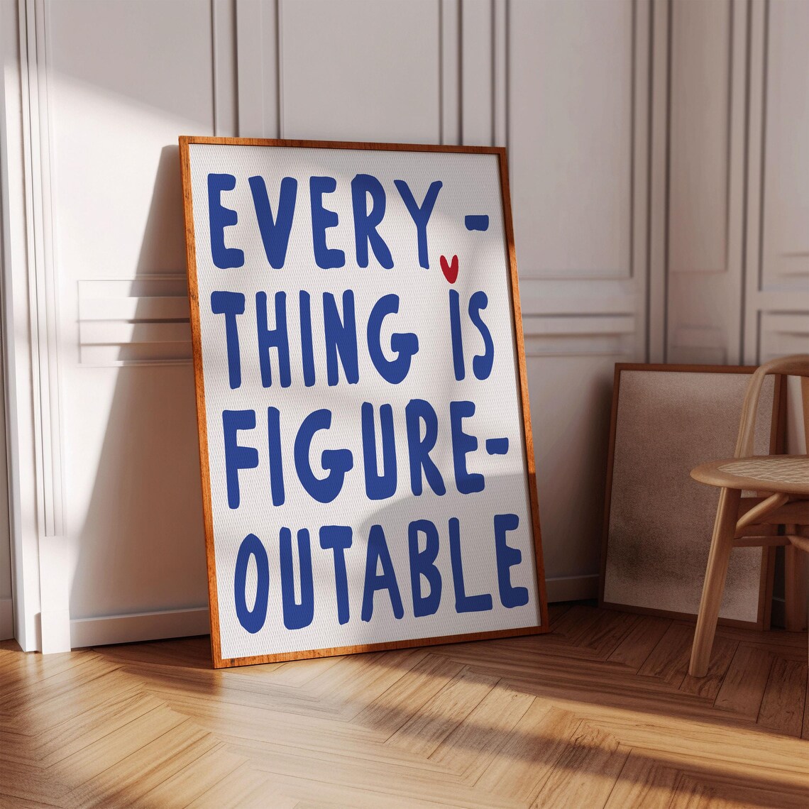 Everything Is Figureoutable Prints Minimalist Office Wall Ar Positive Quote Print Motivational Art For Self Care