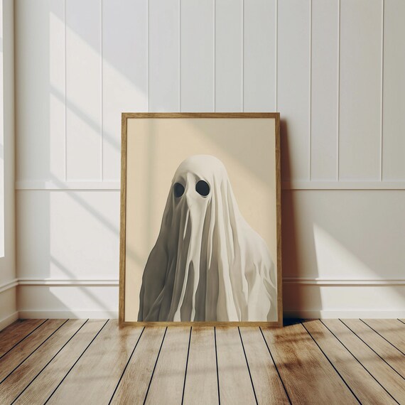 Boo Print Cute Halloween Poster Funny Halloween Decor Halloween Print Poster Muted Halloween Wall Art Neutral Halloween Decor Art