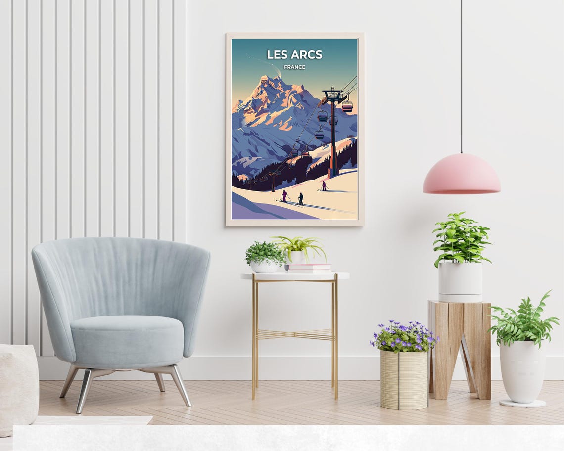 Les Arcs France Travel Print Wall Art Les Arcs France City Print Les Arcs France Travel Gift Les Arcs France Poster Travel Gift - Image 2