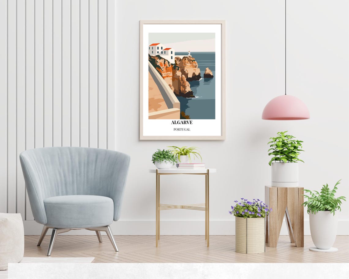 Algarve Portugal Travel Print Wall Art Algarve Portugal City Print Algarve Portugal Travel Gift Algarve Portugal Poster Travel Gift - Image 2