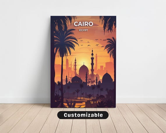 Cairo Egypt Travel Canvas Poster Custom Wall Art