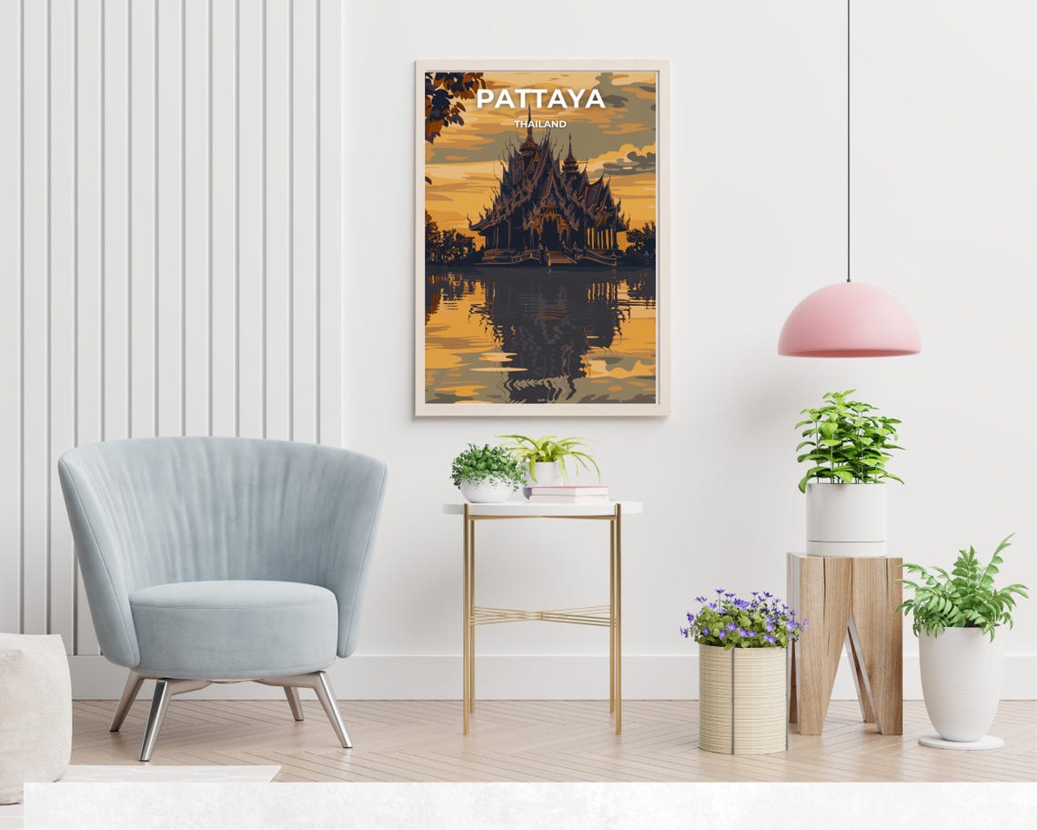 Sanctuary Of Truth Travel Print Wall Art Pattaya Thailand City Print Sanctuary Of Truth Travel Gift Sanctuary Of Truth Poster Wall Art - Image 2