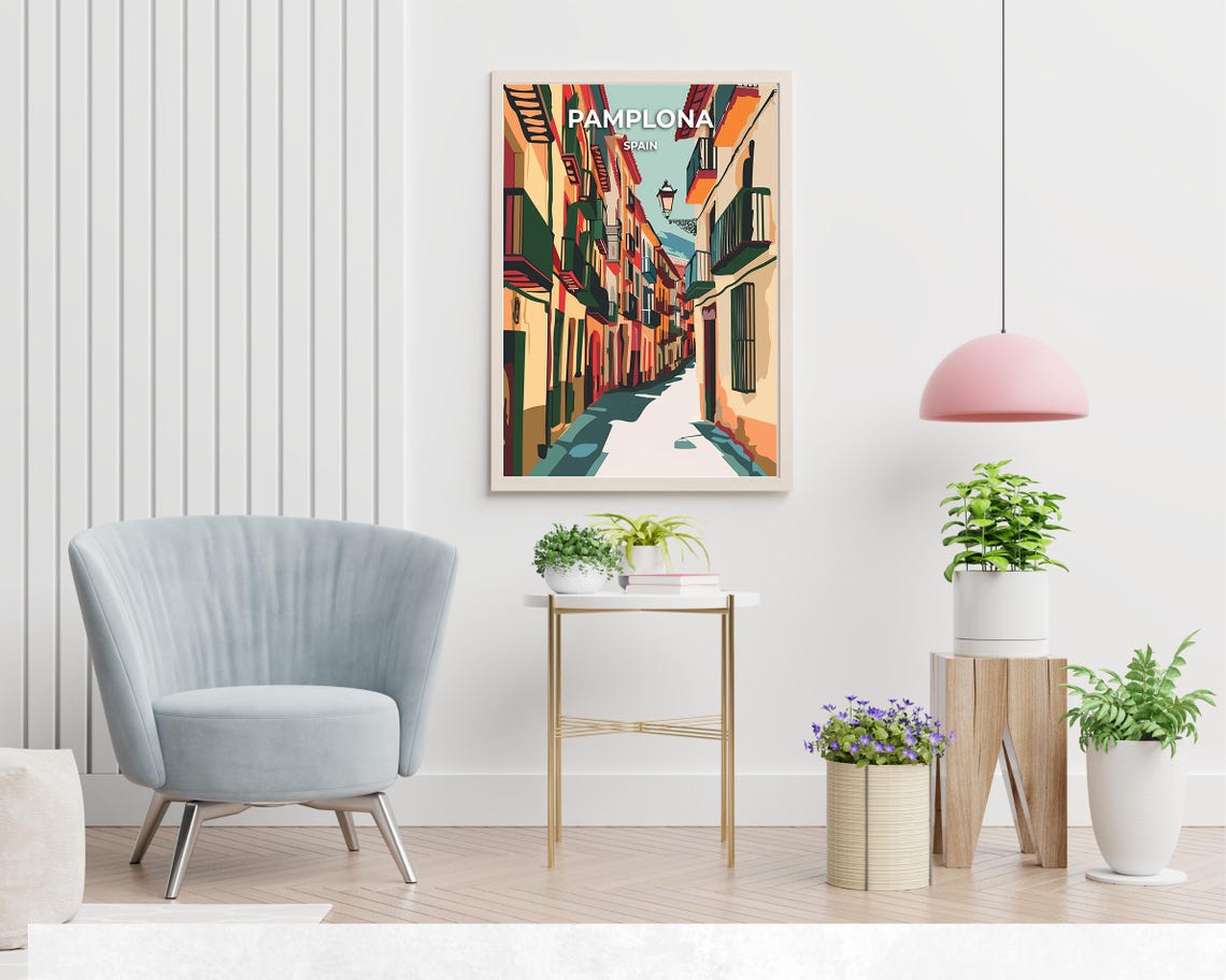 Pamplona Bullring Travel Print Wall Art Pamplona Spain City Print Pamplona Bullring Travel Gift Pamplona Bullring Poster Travel Gift - Image 2