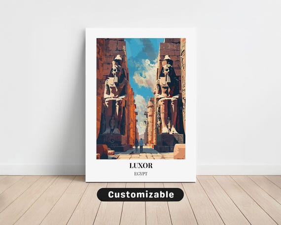 Luxor Egypt Travel Canvas Poster Custom Wall Art