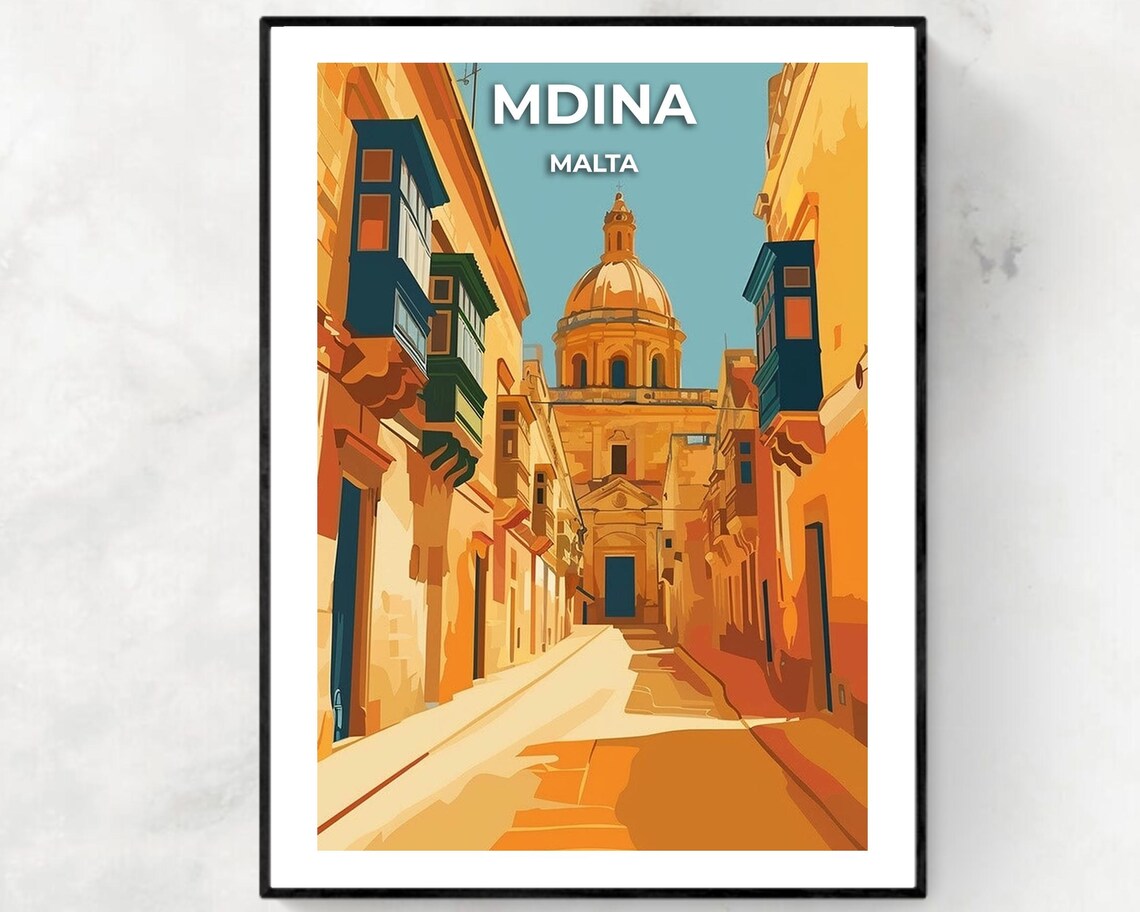 Mdina Malta Travel Poster, The Silent City