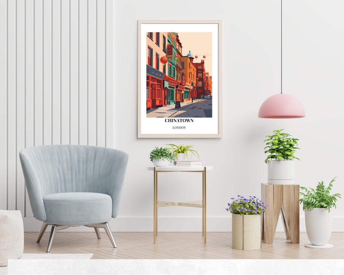 Chinatown London Travel Print Wall Art Chinatown London City Print Chinatown London Travel Gift Chinatown London Poster Travel Gift - Image 2