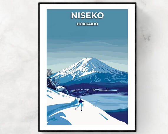 Niseko Travel Print Niseko Ski Poster Hokkaido Ski Poster Niseko Ski Resort Print