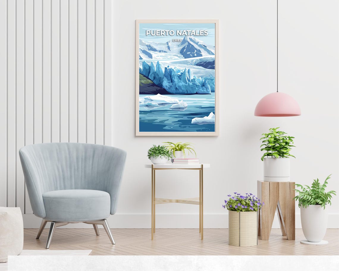 Puerto Natales Chile Glacier Calving Front Iceberg Lagoon Poster - Image 2