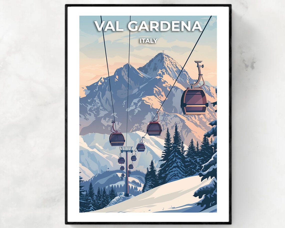 Val Gardena Italy Travel Print Wall Art Val Gardena Italy City Print Val Gardena Italy Travel Gift Val Gardena Italy Poster
