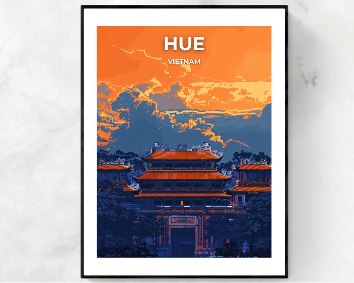 Imperial City Of Hue Travel Print Wall Art Hue Vietnam City Print Imperial City Of Hue Travel Gift Imperial City Of Hue Poster