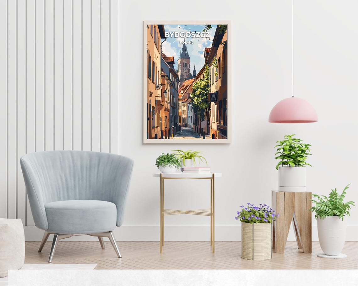 Bydgoszcz Old Town Travel Print Wall Art Bydgoszcz Poland City Print Bydgoszcz Old Town Travel Gift Bydgoszcz Old Town Poster Wall Art - Image 2