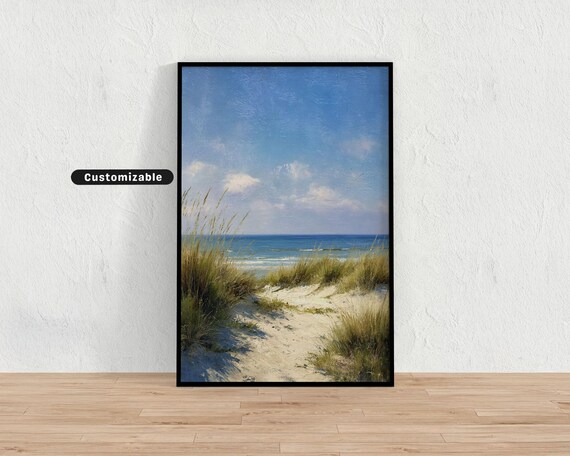Sandy Beach Dune Path Ocean View Coastal Impressionist Art Print
