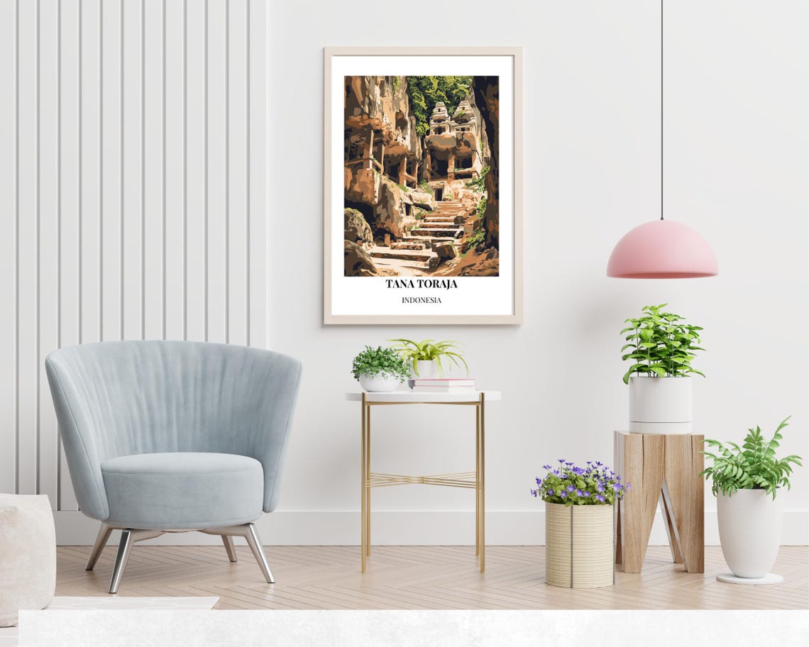 Londa Burial Caves Travel Print Wall Art Tana Toraja Indonesia City Print Londa Burial Caves Travel Gift Londa Burial Caves Poster - Image 2