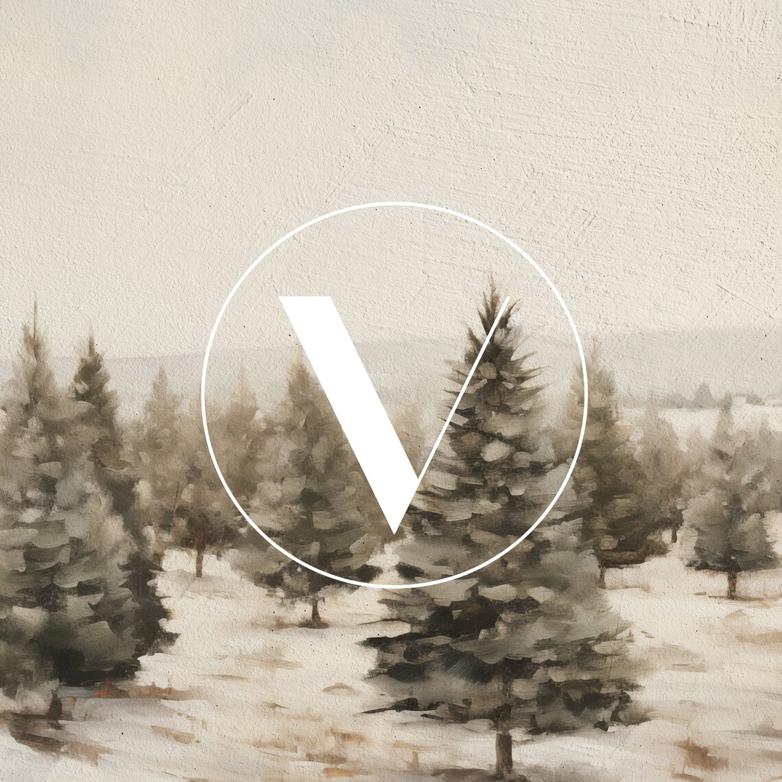 Rustic Farmhouse Christmas Tree Farm Art Print - Image 3
