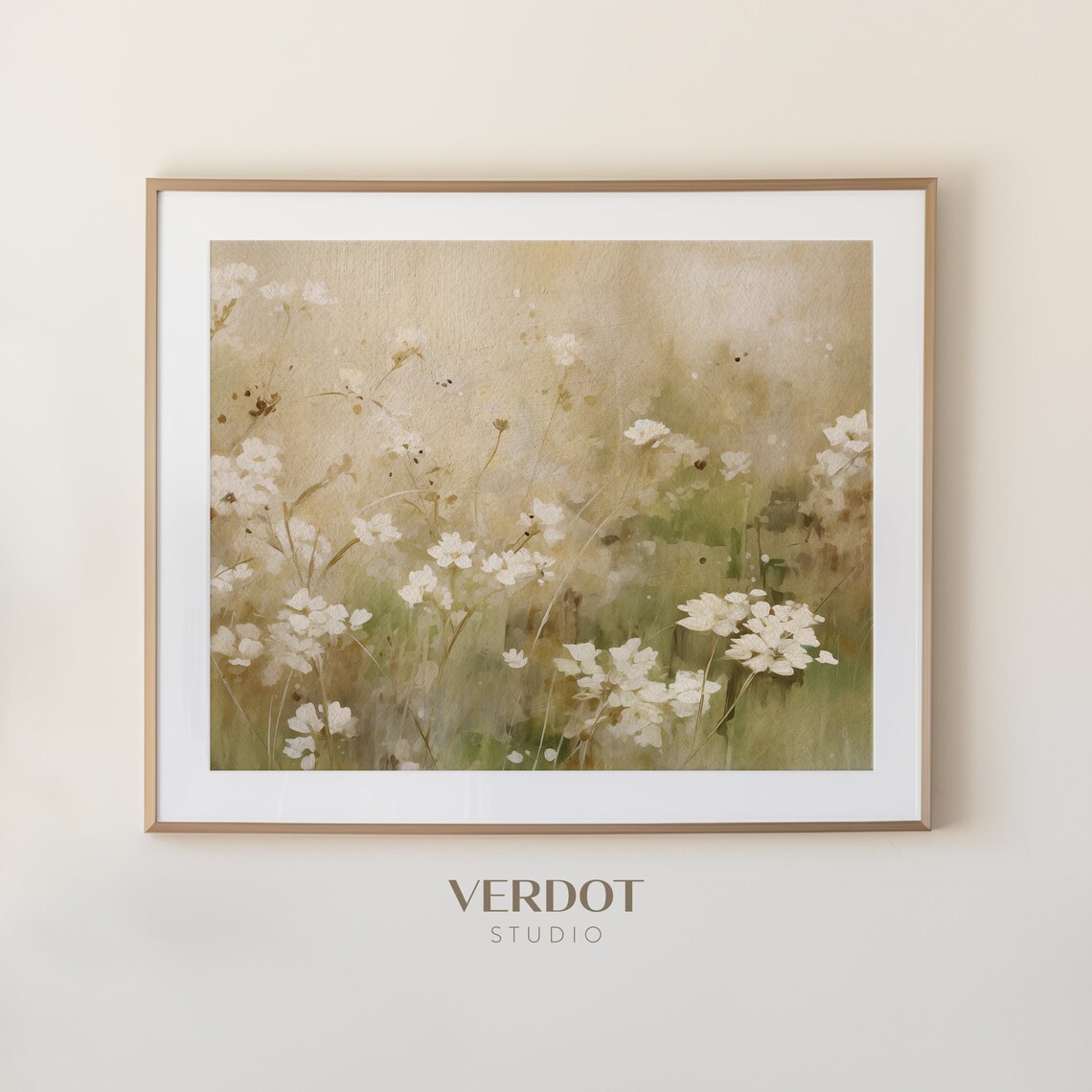 Vintage Spring Wildflower Oil Painting Art Print - Image 3