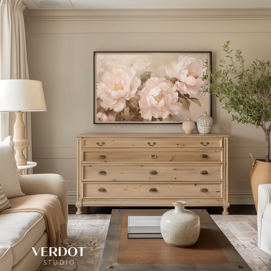 Vintage Peony Flower Art Print, Victorian Botanical - Image 4