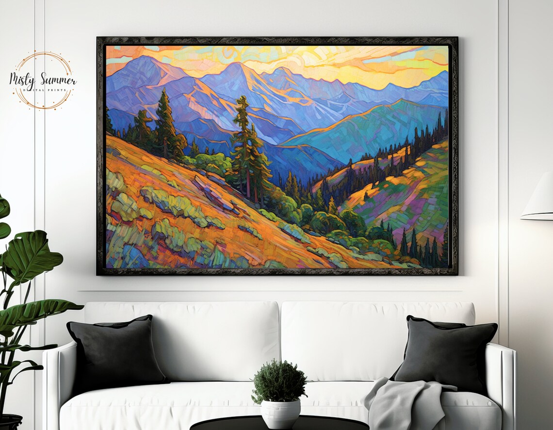 Impressionist Landscape Art Print, Rustic Cottage Decor - Image 4