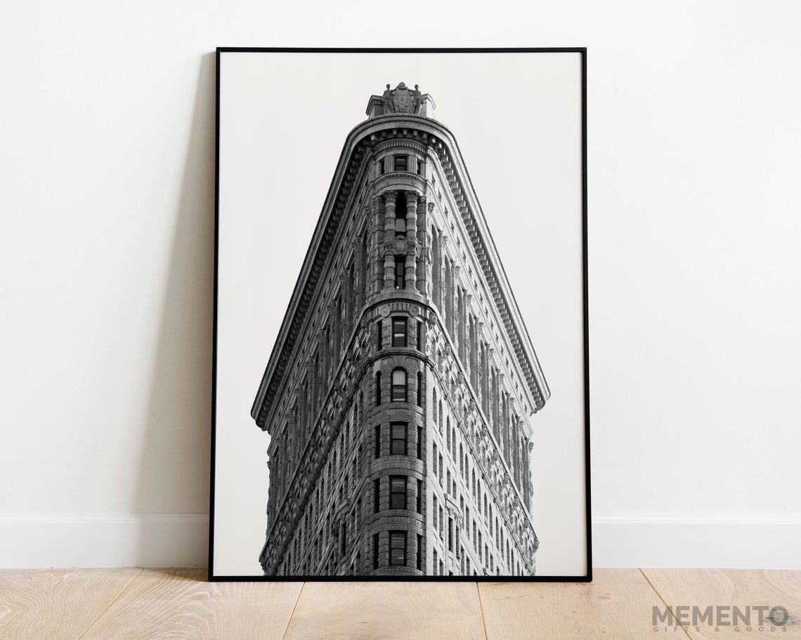 Flatiron Building Black and White New York City Photography Print