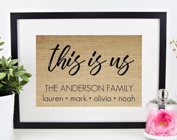 Personalized Mothers Day Gift For Wife Burlap Wedding Mothers Day Gift From Daughter Birthday Gift For Mom Gift Master Bedroom Wall Decor