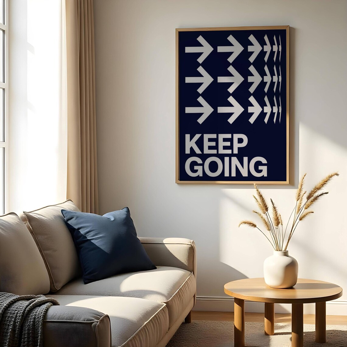Keep Going Poster, Minimalist Motivation Decor - Image 4