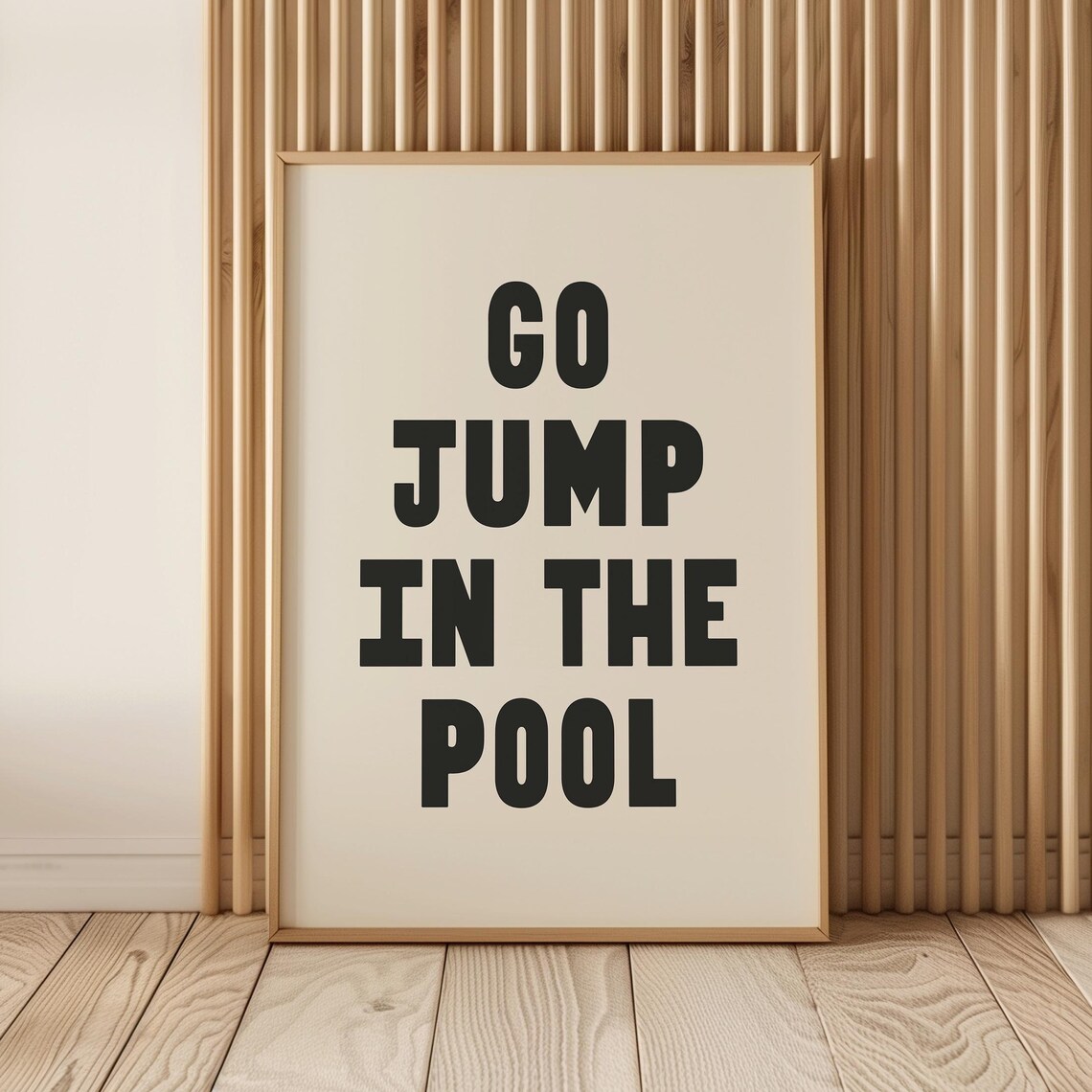 Go Jump In The Pool, Modern Minimalist Summer Poster