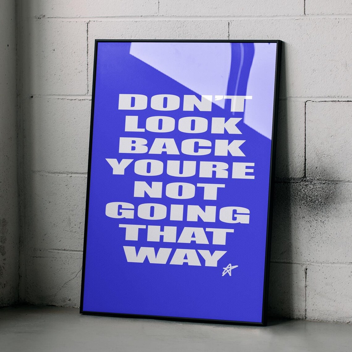 Dont Look Back Print For Bedroom Wall Art Poster Cool Posters Gift Women Men File