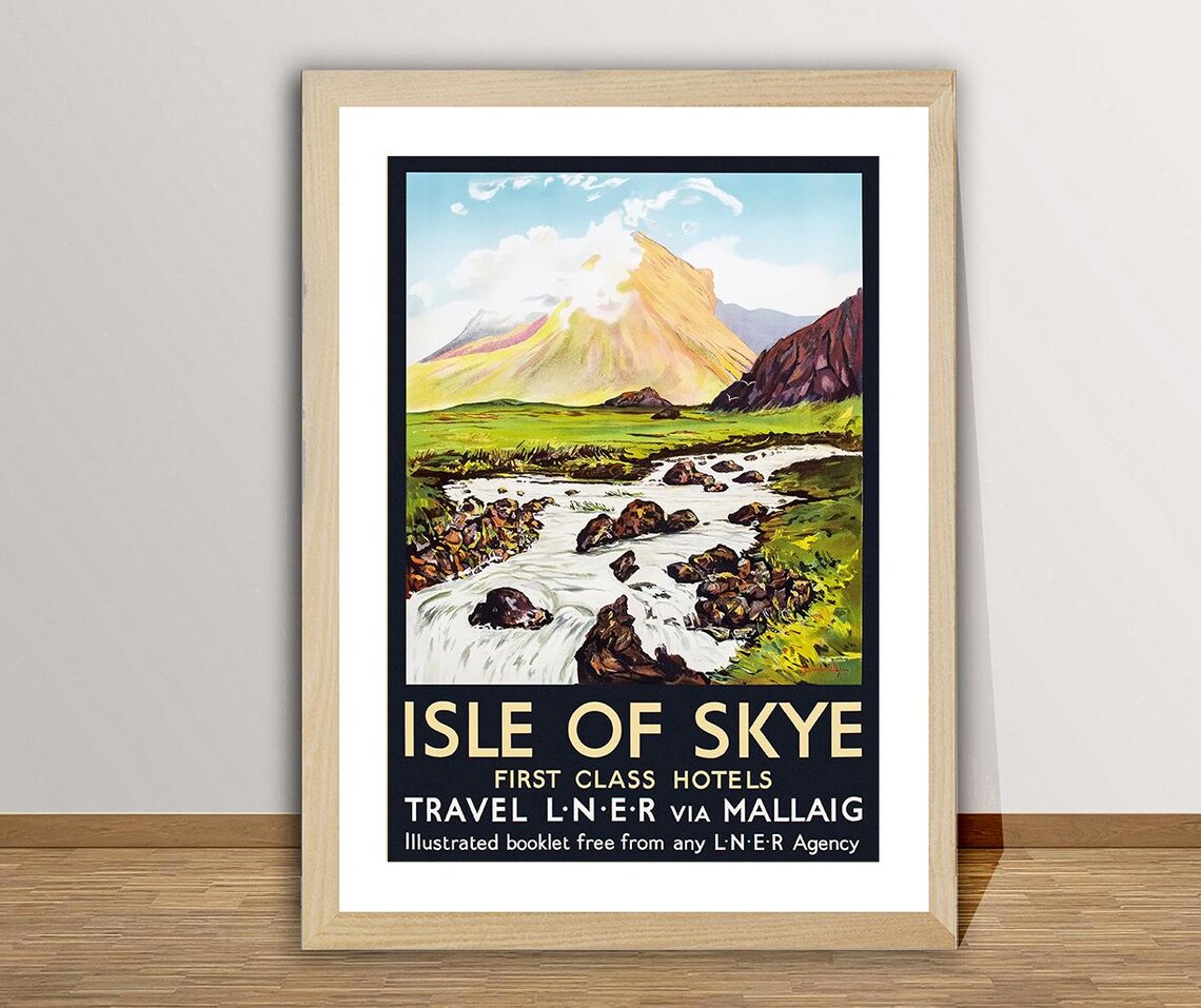 Isle Of Skye Vintage Travel Poster, Scotland - Image 2