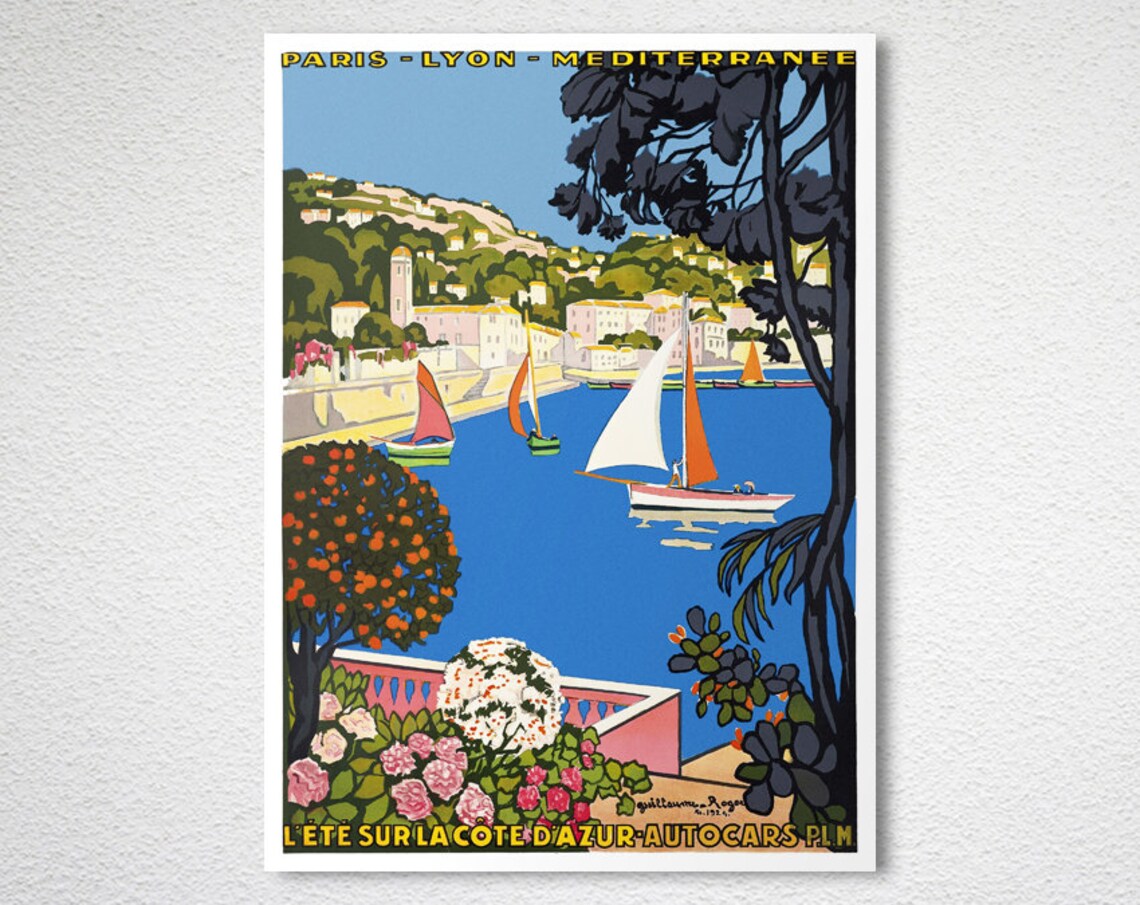 Lete Sur La Cote Dazur France Vintage Travel Poster - Image 2