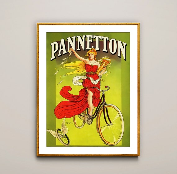 Pannetton Vintage Bicycle Poster Poster Paper Or Print Gift Idea Wall Decor