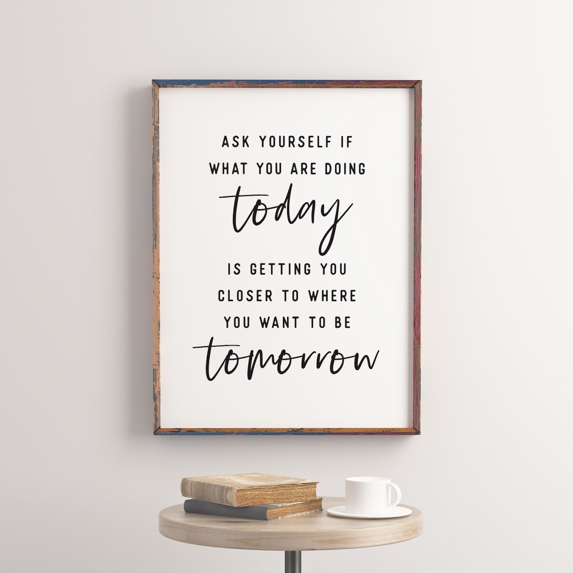 Ask Yourself If Printable Art Motivational Quotes For Office Inspirational Wall Art Print Positive Quotes Art Print - Image 3