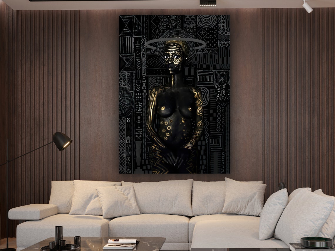 Ethnic Art Women Wall Art Wall Art Ethnic Women Wall Art African Women Wall Art Black Women Gifts For Her - Image 2