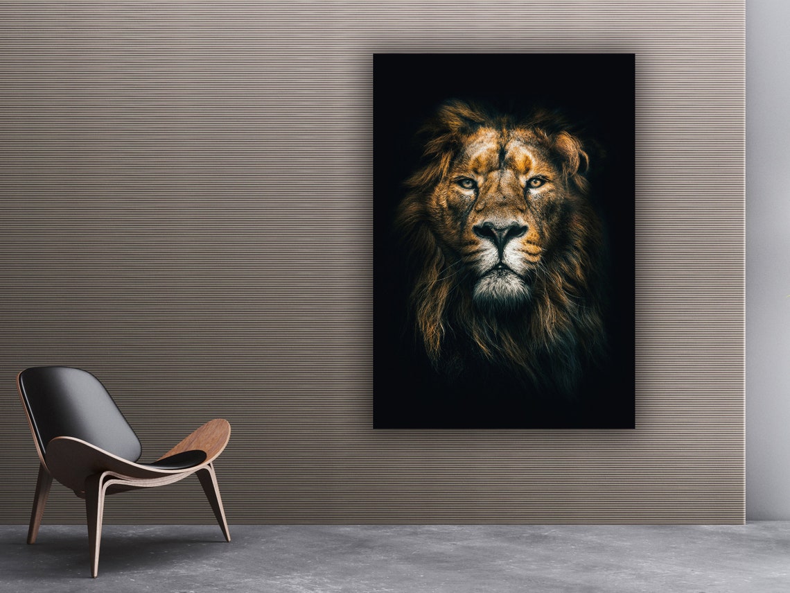 Noble Maned Lion Art Print, Home Decor - Image 3