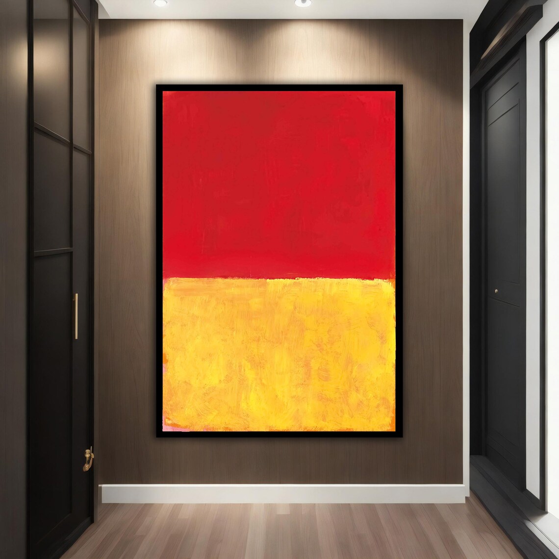 Mark Rothko Yellow Red Abstract Painting - Image 3