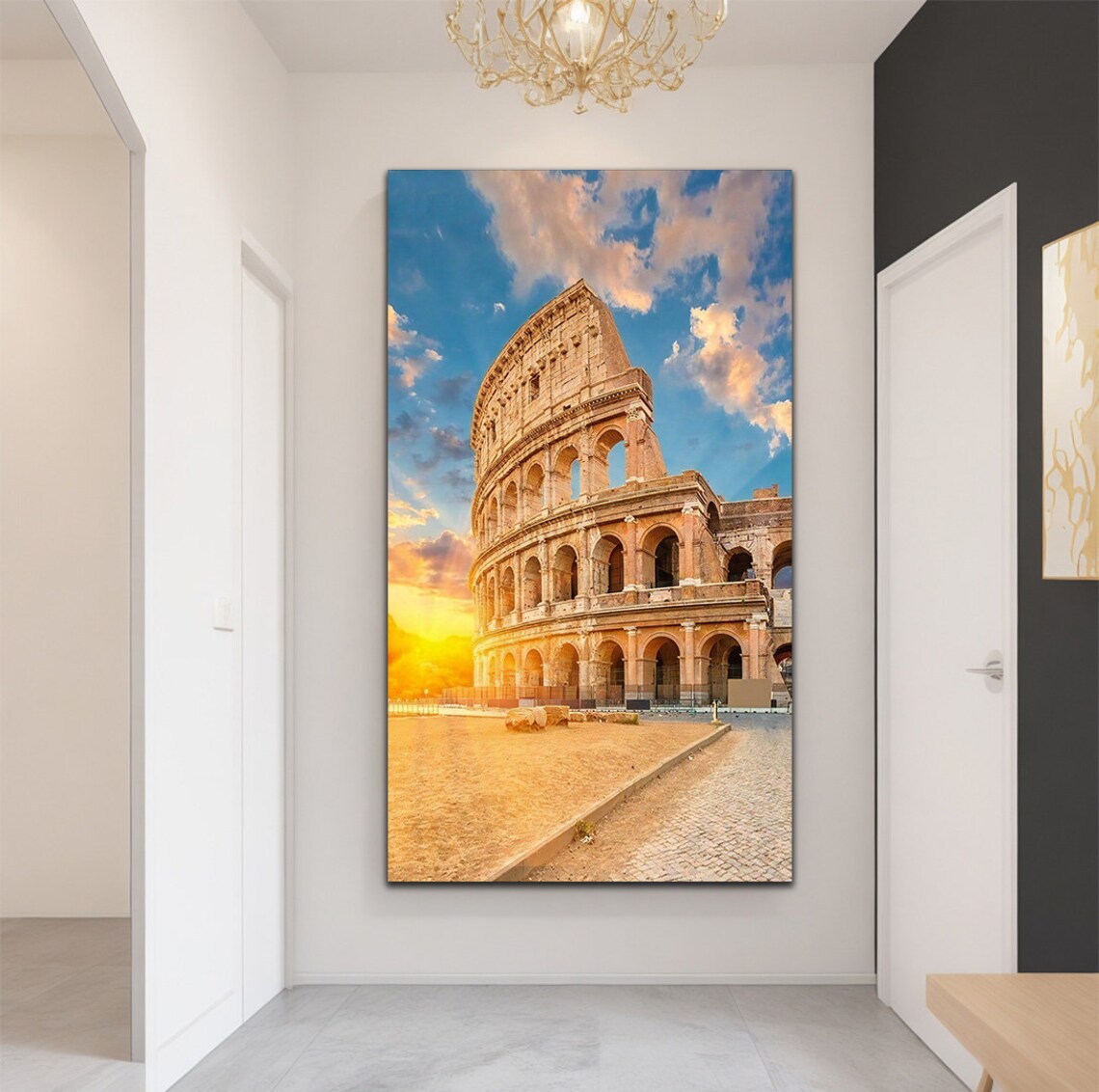 Colosseum Rome Italy Sunset Ancient Roman Landmark Travel Poster - Image 3