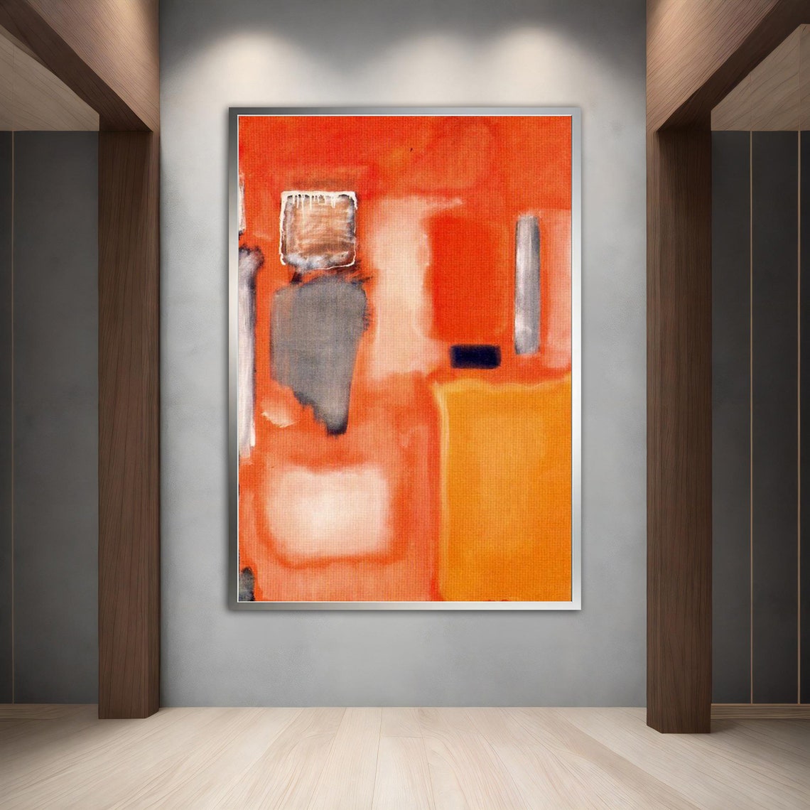 Rothko Style Burnt Orange Abstract Color Field Wall Art Poster - Image 2