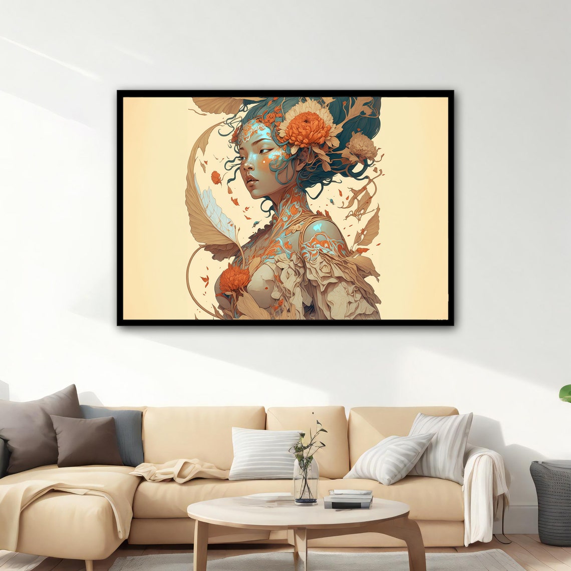 Asian Woman Modern Wall Art Asian Woman Asian Wall Art Asian Woman Ethnic Asian Woman Print - Image 2