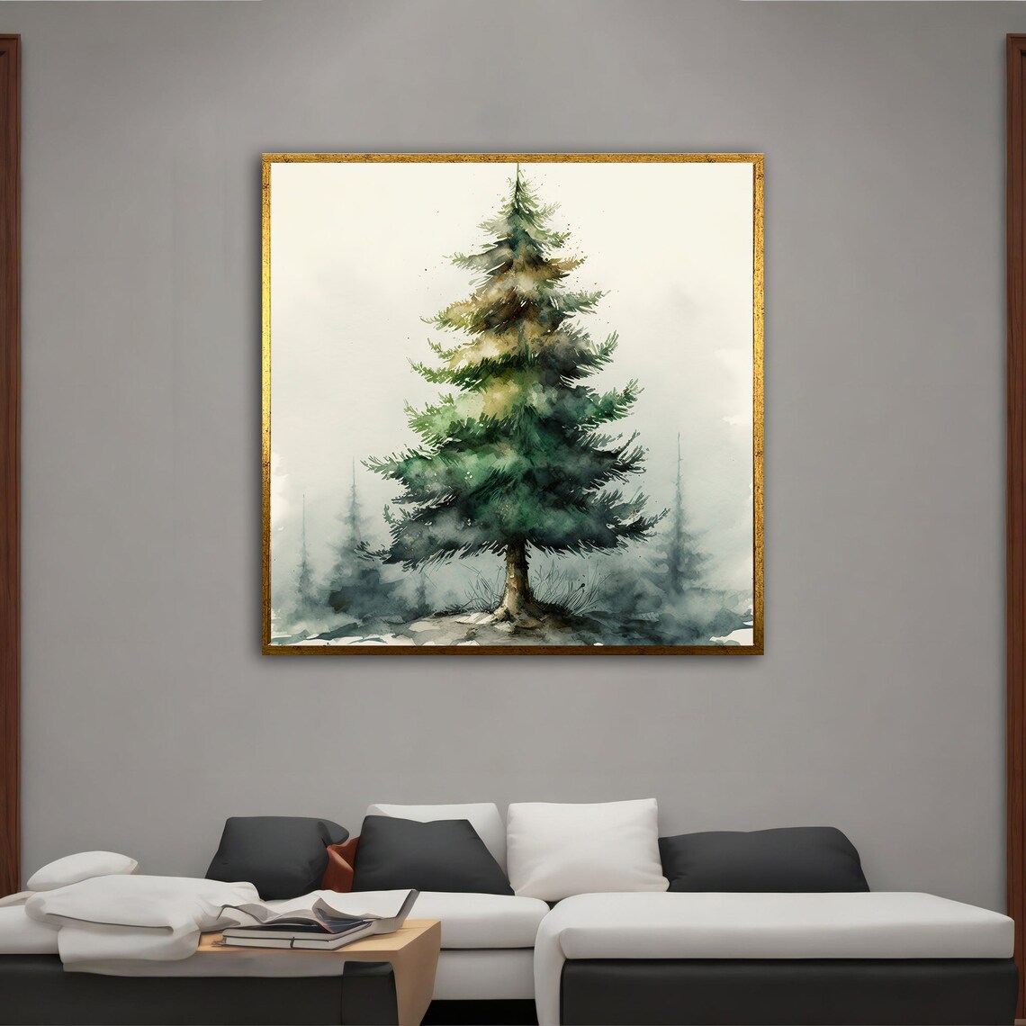 Abstract Tree Christmas Art Print, Modern Wall Art - Image 4