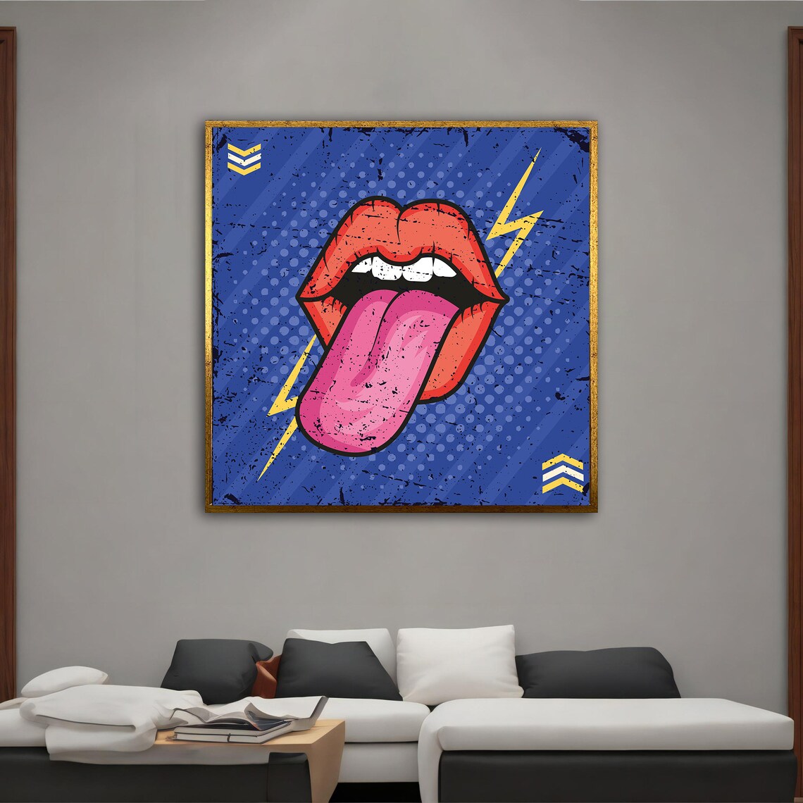 Tongue Out Graffiti, Red Lips Pop Art Poster - Image 3