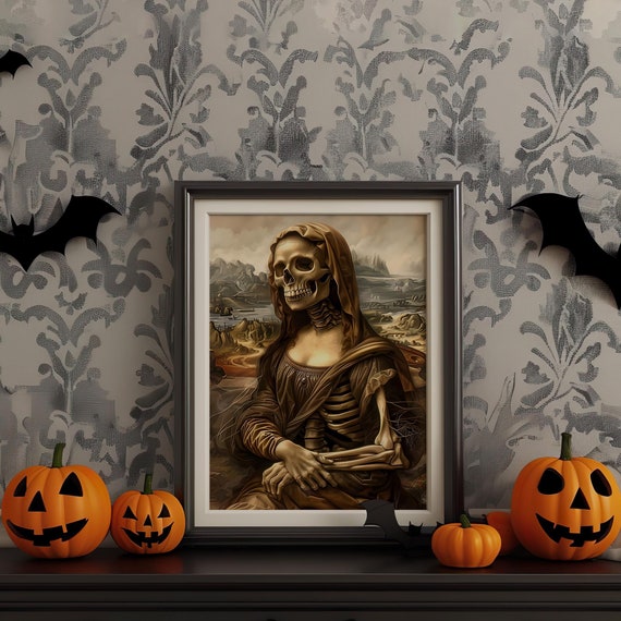 Halloween Vintage Wall Art Dark Academia Decoration Print Retro Decor Trendy Apartment Moody Poster Instant