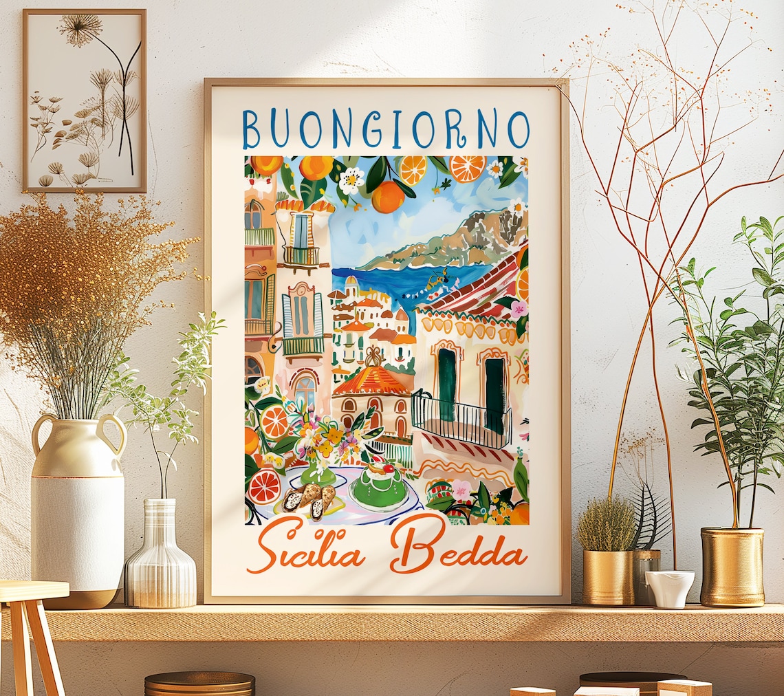 Buongiorno Sicilia Bedda Breakfast View Art Print