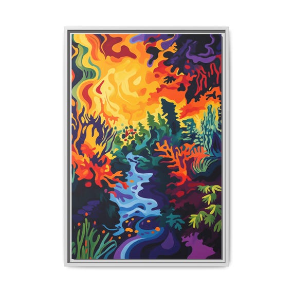 Gorgeous Impressionist Forest Eco Friendly Pinewood Framed Prints Stylish Wall Art Ready To Be Hung Nature Lover Environmentalism