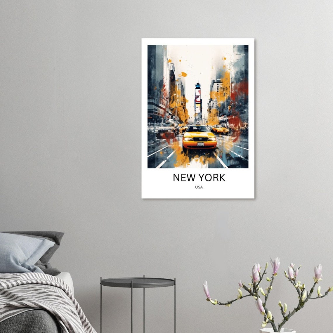 New York Travel Poster Manhattan Skyline Statue Of Liberty Travel Poster New York Gift New York Travel Souvenir New York City Print - Image 4