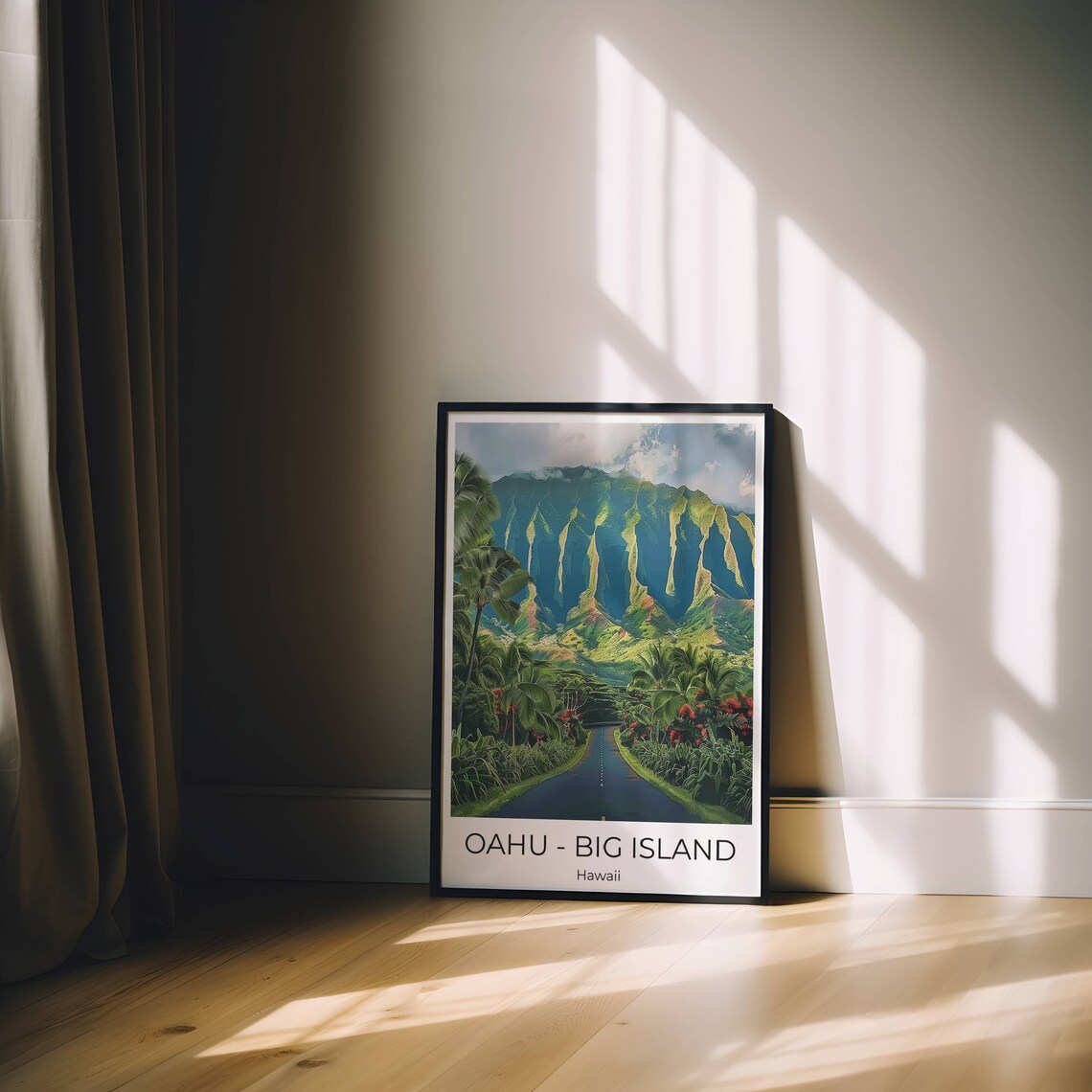 Oahu Big Island Poster Hawaii Travel Poster Globetrotter Gift Oahu Travel Poster Hawaii Wall Decoration Oahu Travel Souvenir Hawaii Trip - Image 3