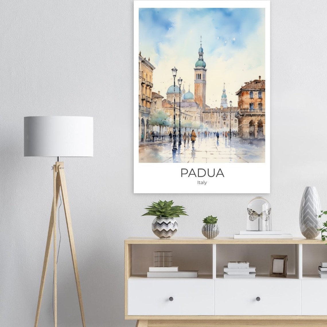 Padua Travel Poster Watercolor Padua Souvenir Padua Gift Italy Travel Poster Padua Travel Print Padua Wall Decoration Italy Gift - Image 4