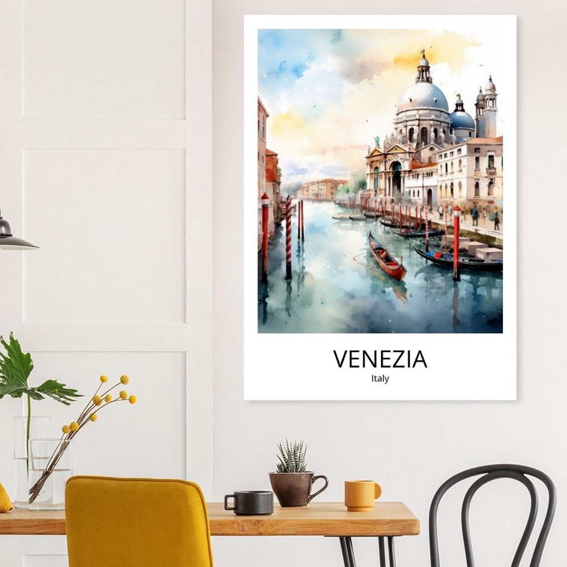 Venice Canale Grande Travel Poster Watercolor Travel Poster Venice City Print Venice Gift Italy Travel Print - Image 3