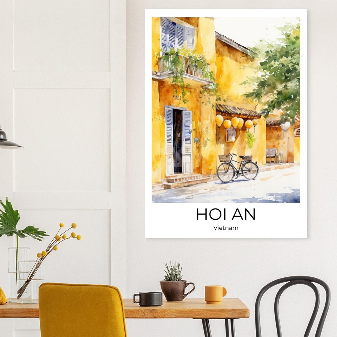 Hoi An Watercolor Travel Poster Of Hoi An Vietnam Wall Art Vietnam Travel Vietnam Vietnam Wall Decoration - Image 4
