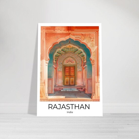 Rajasthan Travel Poster Rajasthan Door 3 Travel Print Rajasthan Poster Wall Art India Rajasthan Print Rajasthan Memory
