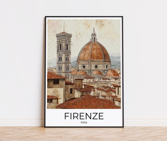 Cathedral In Florence Italy Travel Poster Travel Print Travel Memory Fine Art Print Travel Print Italy Memory