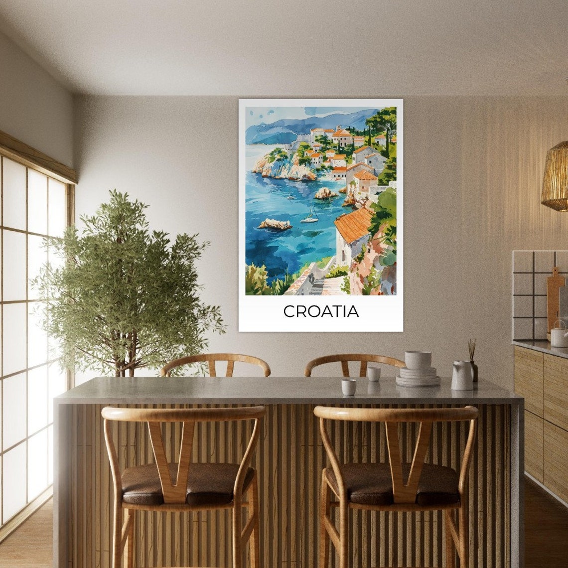 Croatia Watercolor Poster Of Croatia Travel Poster Croatia Travel Print Croatia - Image 2