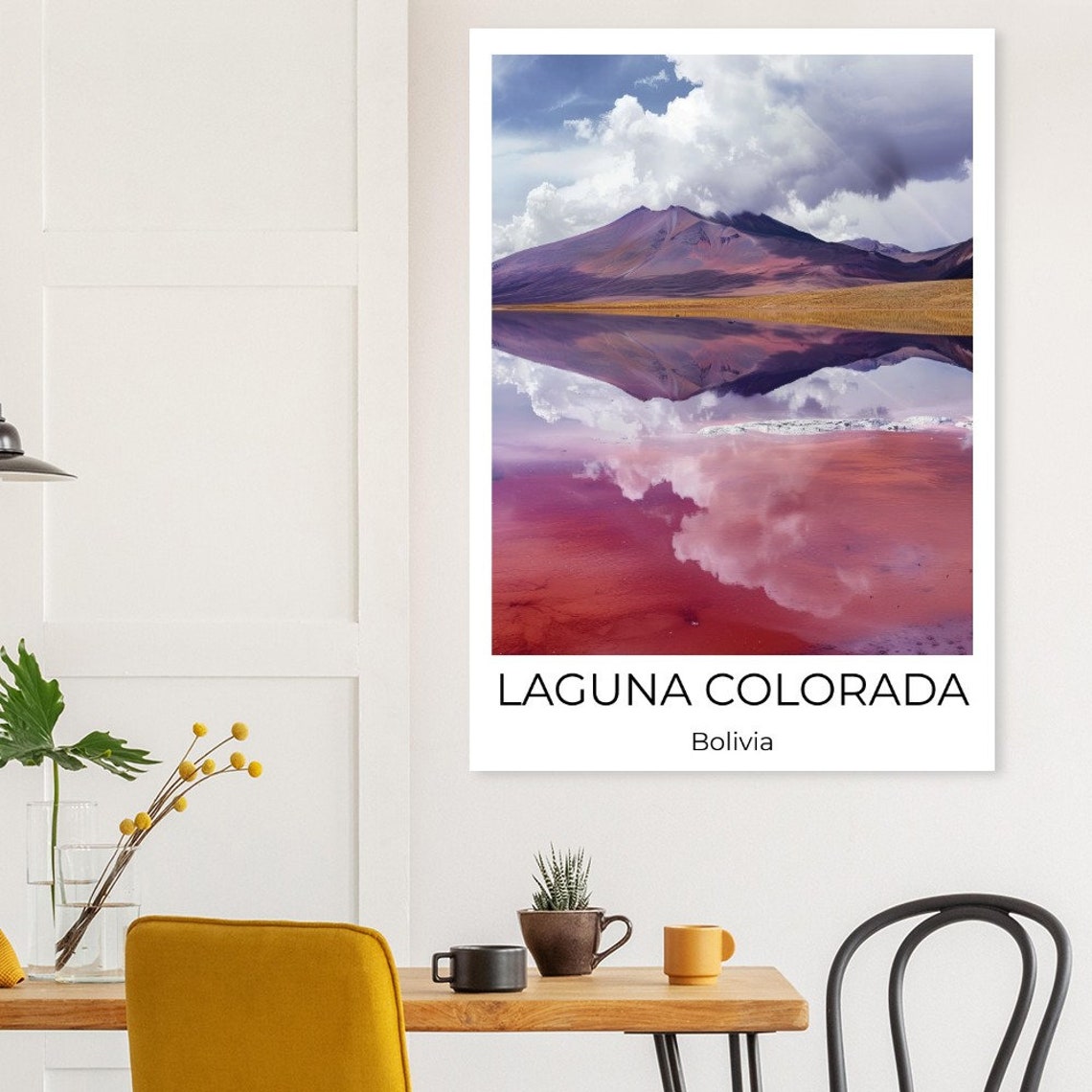 Laguna Colorada Bolivia Travel Poster Bolivia Travel Print Bolivia Poster Wall Art Bolivia Bolivia Print Travel Souvenir - Image 2